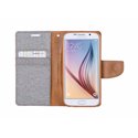 Goospery Canvas Diary Wallet Flip Cover Case by Mercury for Samsung Galaxy E7 (E700)