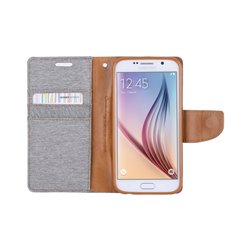 Goospery Canvas Diary Wallet Flip Cover Case by Mercury for Samsung Galaxy S6 (G920)